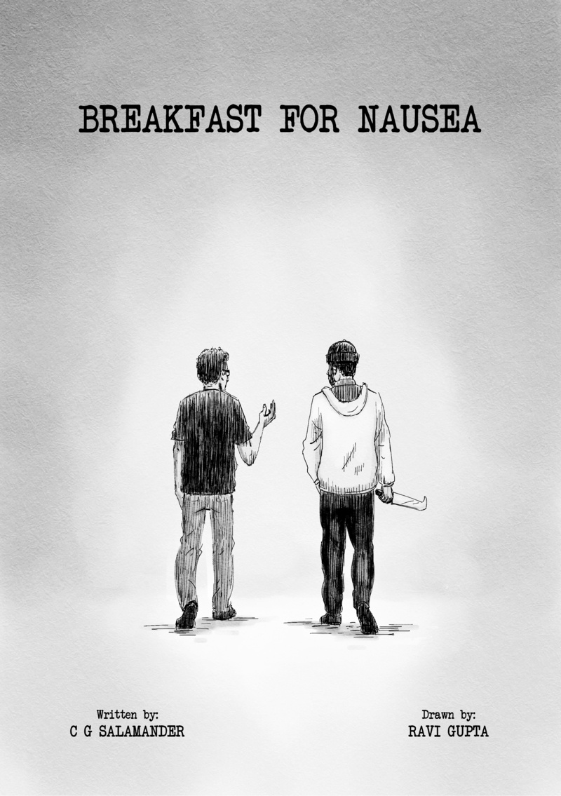 Artwork from 'Breakfast for Nausea' comic.
